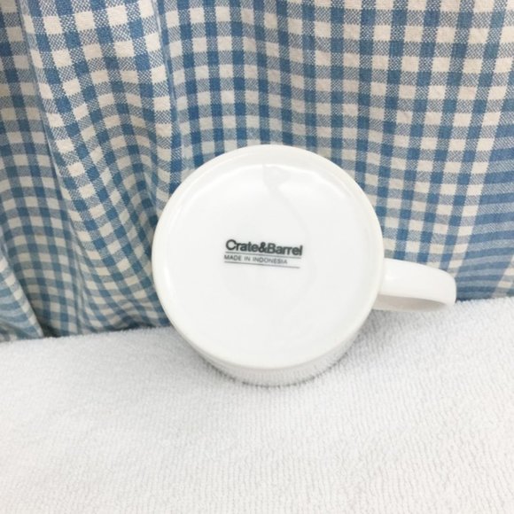 CRATE & BARREL Coffee Mug White Porcelain - Picture 4 of 5